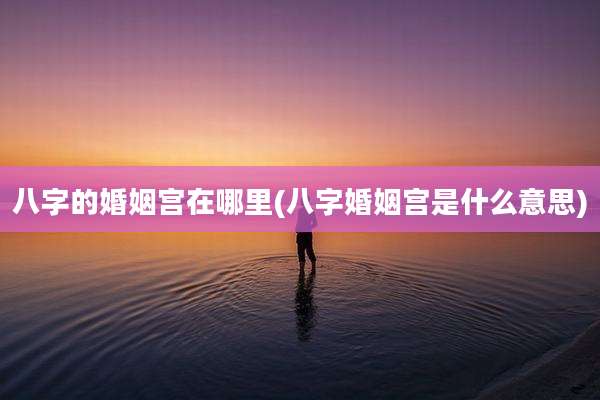八字的婚姻宫在哪里(八字婚姻宫是什么意思)