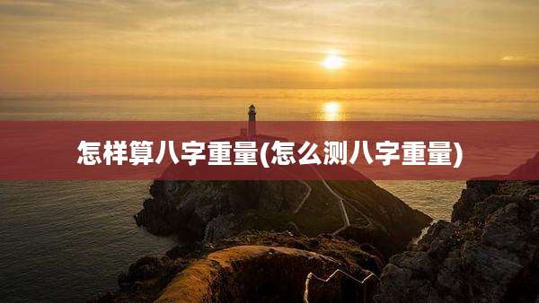怎样算八字重量(怎么测八字重量)