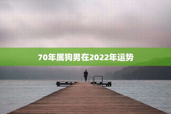 70年属狗男在2022年运势