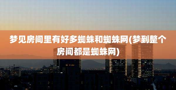梦见房间里有好多蜘蛛和蜘蛛网(梦到整个房间都是蜘蛛网)