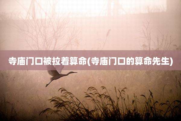 寺庙门口被拉着算命(寺庙门口的算命先生)
