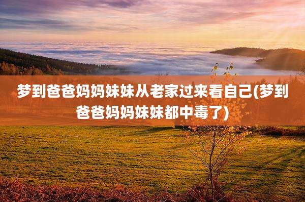 梦到爸爸妈妈妹妹从老家过来看自己(梦到爸爸妈妈妹妹都中毒了)