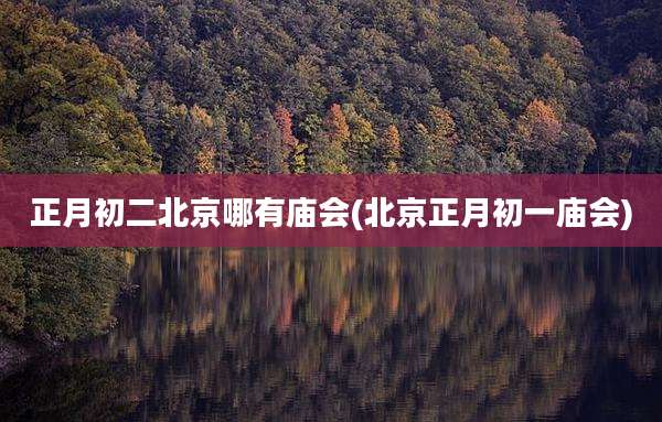 正月初二北京哪有庙会(北京正月初一庙会)