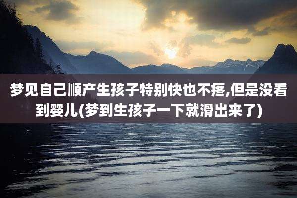 梦见自己顺产生孩子特别快也不疼,但是没看到婴儿(梦到生孩子一下就滑出来了)