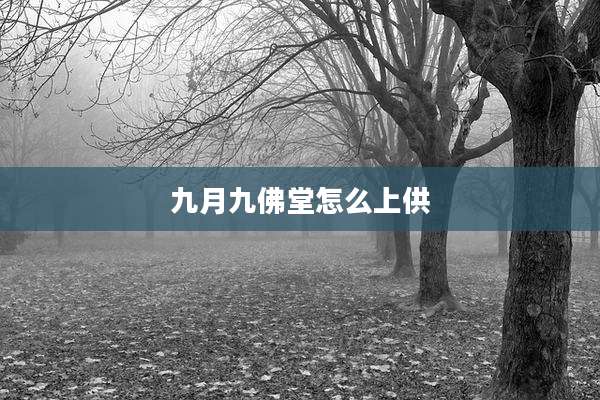 九月九佛堂怎么上供