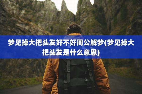 梦见掉大把头发好不好周公解梦(梦见掉大把头发是什么意思)