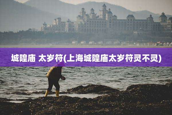 城隍庙 太岁符(上海城隍庙太岁符灵不灵)