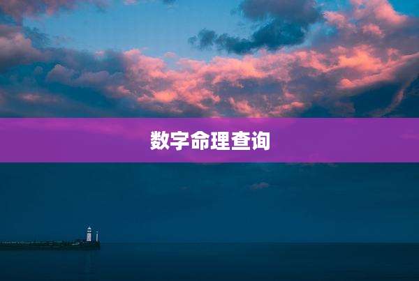 数字命理查询