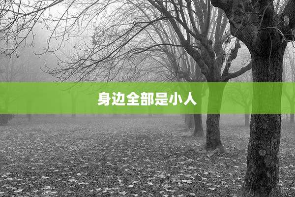 身边全部是小人
