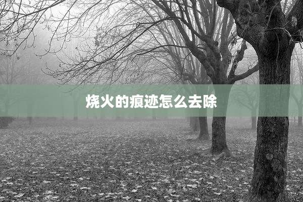 烧火的痕迹怎么去除