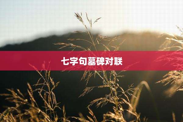 七字句墓碑对联