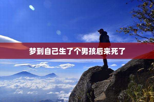 梦到自己生了个男孩后来死了