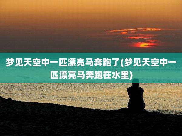 梦见天空中一匹漂亮马奔跑了(梦见天空中一匹漂亮马奔跑在水里)