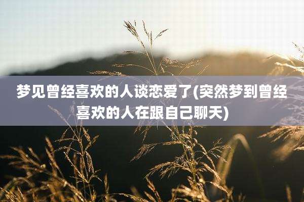 梦见曾经喜欢的人谈恋爱了(突然梦到曾经喜欢的人在跟自己聊天)