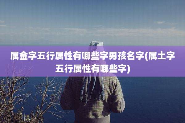 属金字五行属性有哪些字男孩名字(属土字五行属性有哪些字)