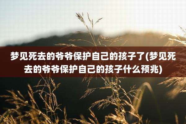 梦见死去的爷爷保护自己的孩子了(梦见死去的爷爷保护自己的孩子什么预兆)
