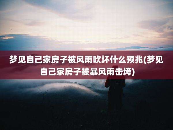 梦见自己家房子被风雨吹坏什么预兆(梦见自己家房子被暴风雨击垮)