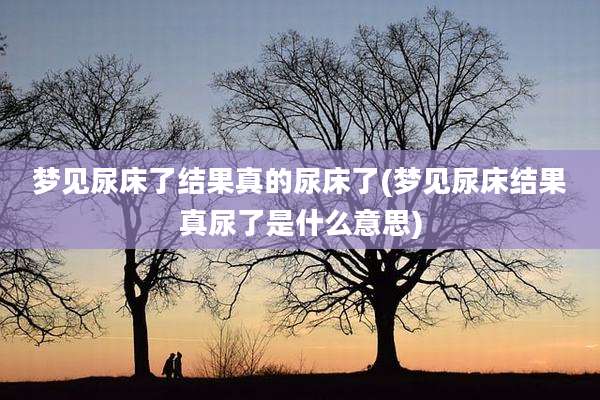 梦见尿床了结果真的尿床了(梦见尿床结果真尿了是什么意思)