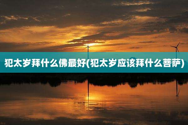 犯太岁拜什么佛最好(犯太岁应该拜什么菩萨)