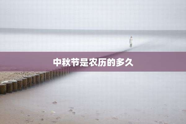 中秋节是农历的多久