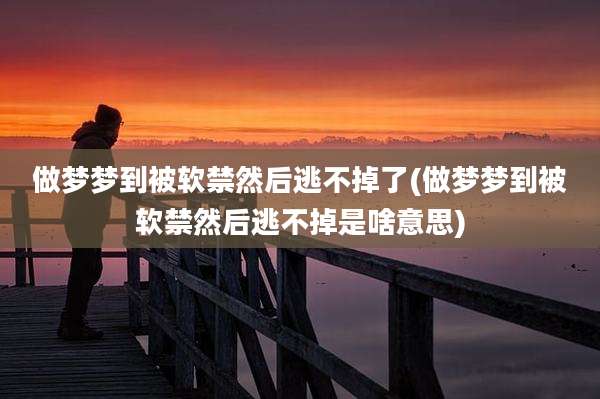 做梦梦到被软禁然后逃不掉了(做梦梦到被软禁然后逃不掉是啥意思)