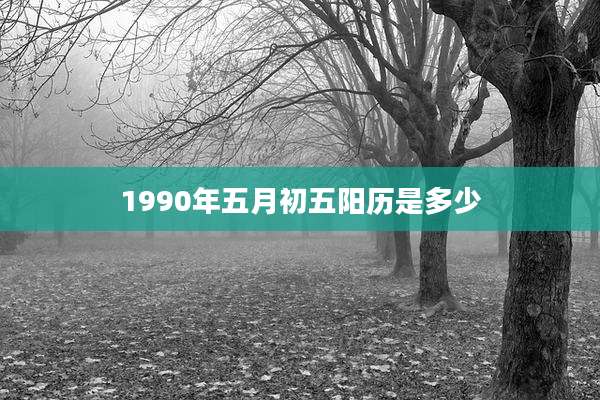 1990年五月初五阳历是多少