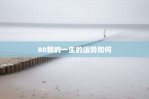 80猴的一生的运势如何