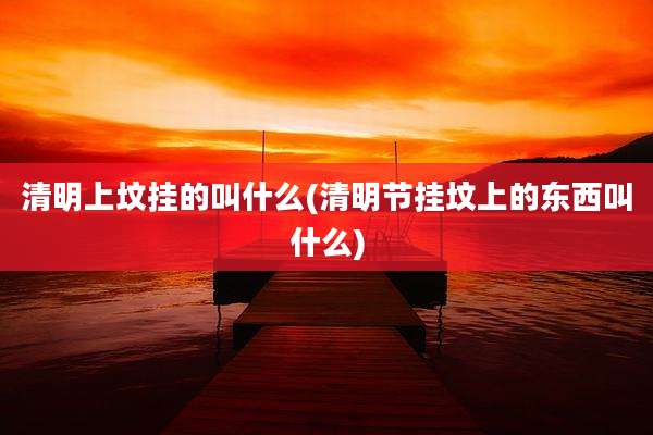 清明上坟挂的叫什么(清明节挂坟上的东西叫什么)
