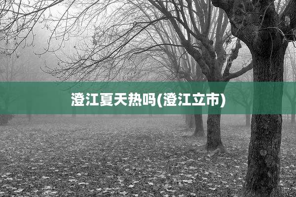 澄江夏天热吗(澄江立市)