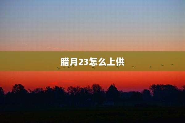 腊月23怎么上供