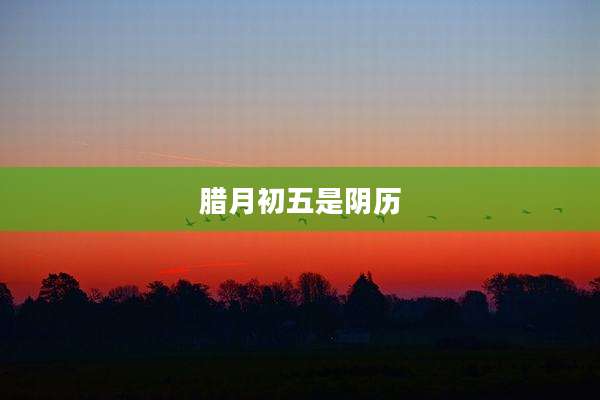 腊月初五是阴历