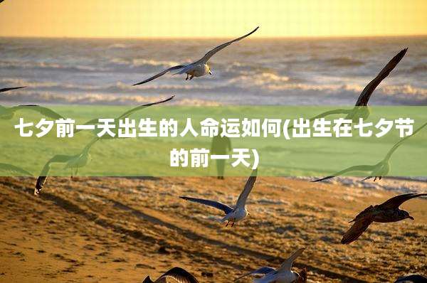 七夕前一天出生的人命运如何(出生在七夕节的前一天)