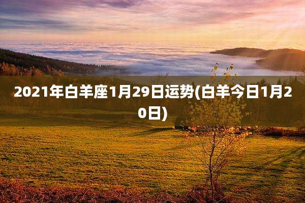 2021年白羊座1月29日运势(白羊今日1月20日)