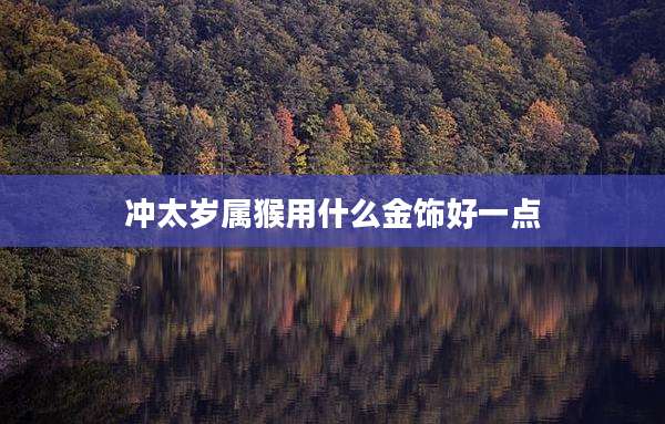 冲太岁属猴用什么金饰好一点