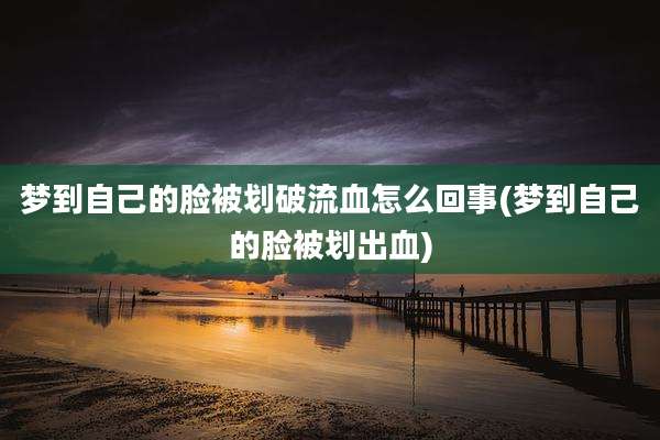 梦到自己的脸被划破流血怎么回事(梦到自己的脸被划出血)