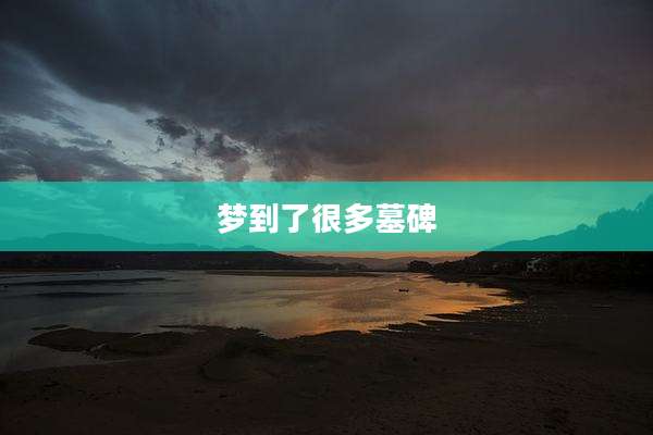 梦到了很多墓碑
