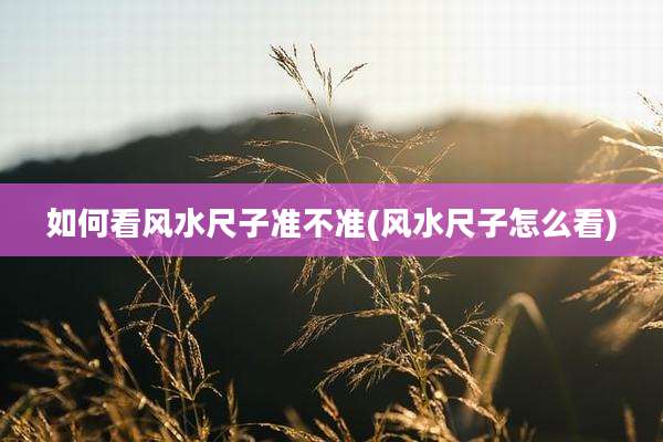 如何看风水尺子准不准(风水尺子怎么看)