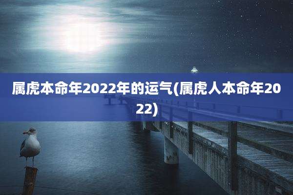 属虎本命年2022年的运气(属虎人本命年2022)