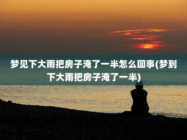 梦见下大雨把房子淹了一半怎么回事(梦到下大雨把房子淹了一半)