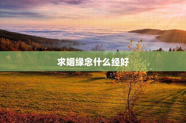 求姻缘念什么经好