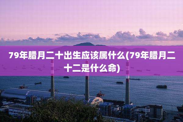 79年腊月二十出生应该属什么(79年腊月二十二是什么命)