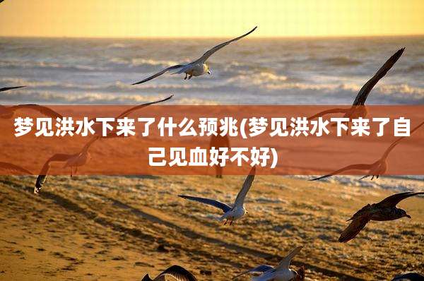 梦见洪水下来了什么预兆(梦见洪水下来了自己见血好不好)
