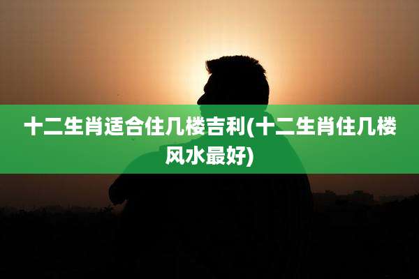 十二生肖适合住几楼吉利(十二生肖住几楼风水最好)