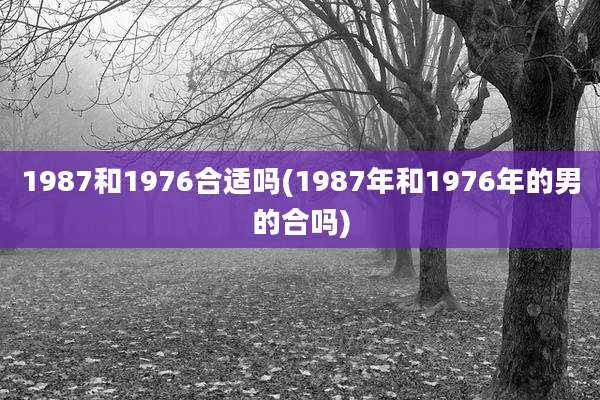 1987和1976合适吗(1987年和1976年的男的合吗)