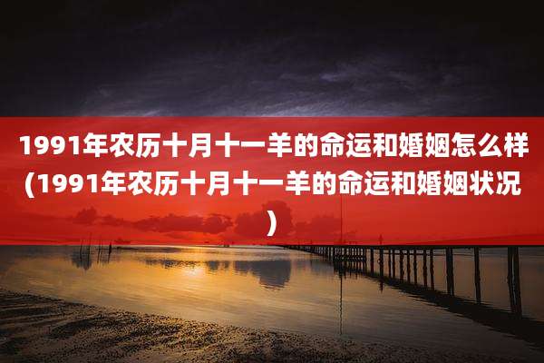 1991年农历十月十一羊的命运和婚姻怎么样(1991年农历十月十一羊的命运和婚姻状况)