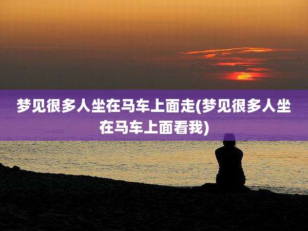 梦见很多人坐在马车上面走(梦见很多人坐在马车上面看我)