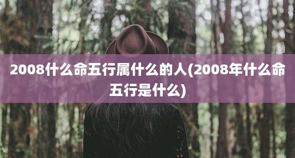 2008什么命五行属什么的人(2008年什么命五行是什么)