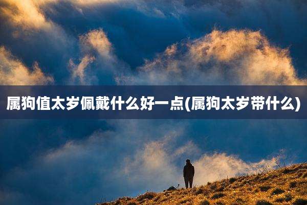 属狗值太岁佩戴什么好一点(属狗太岁带什么)