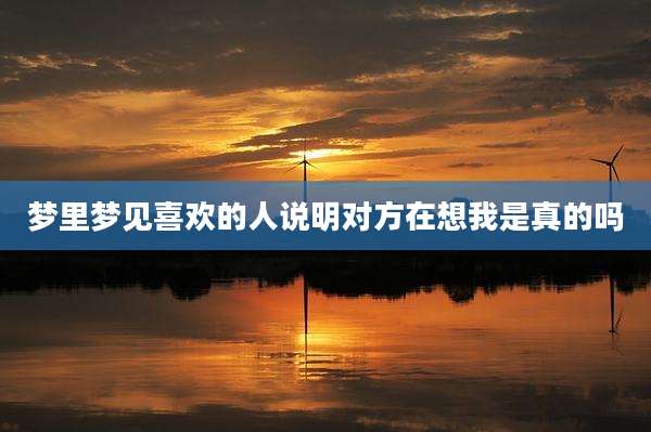 梦里梦见喜欢的人说明对方在想我是真的吗