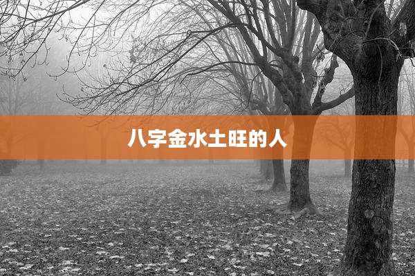 八字金水土旺的人